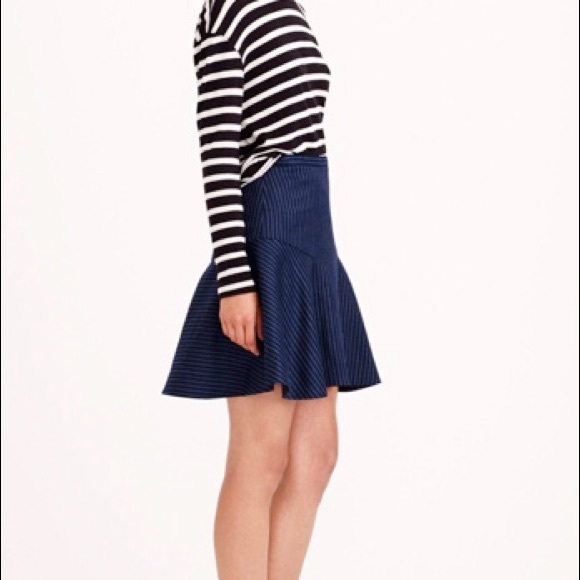 J Crew Plaza Pinstripe Skirt - Picture 2 of 5
